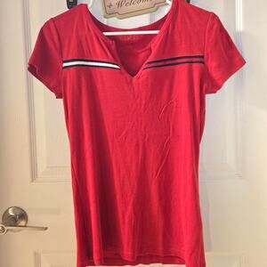 Vintage Tommy Hilfiger red short sleeve v neck